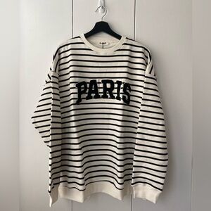 Sezane Alike: 100% Cotton 4th & Reckless Paris Logo Sweatshirt